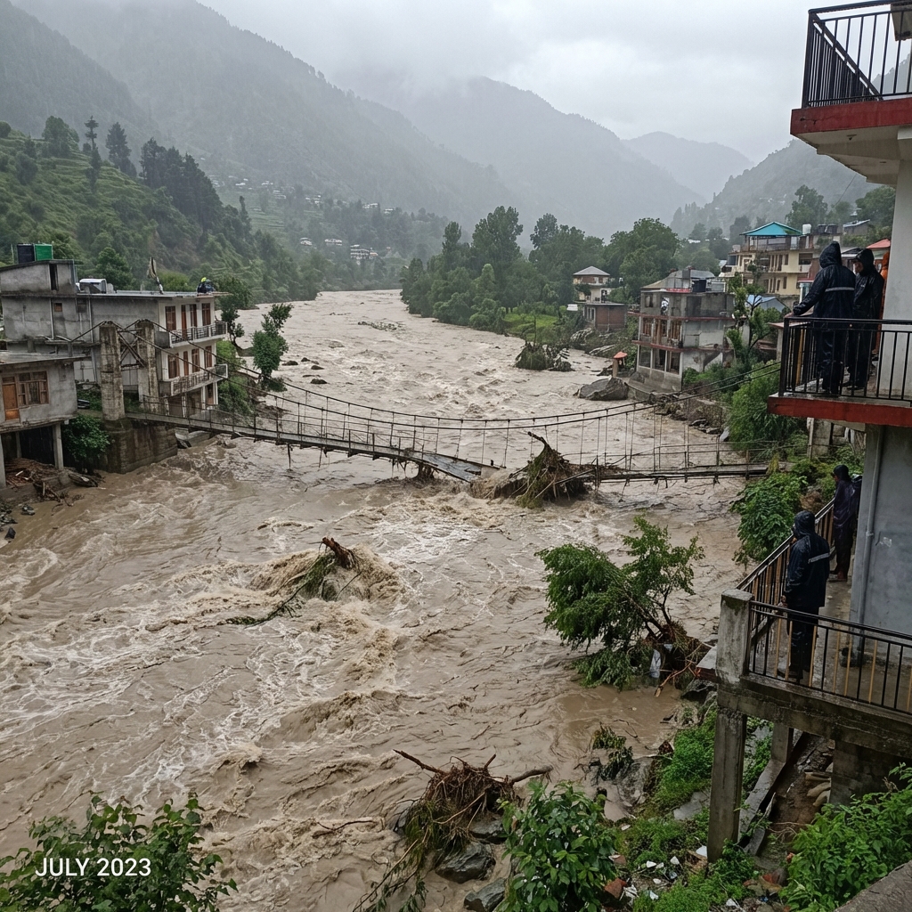 Beas River Flows Above Danger Mark; Residents Near Banks Alerted
