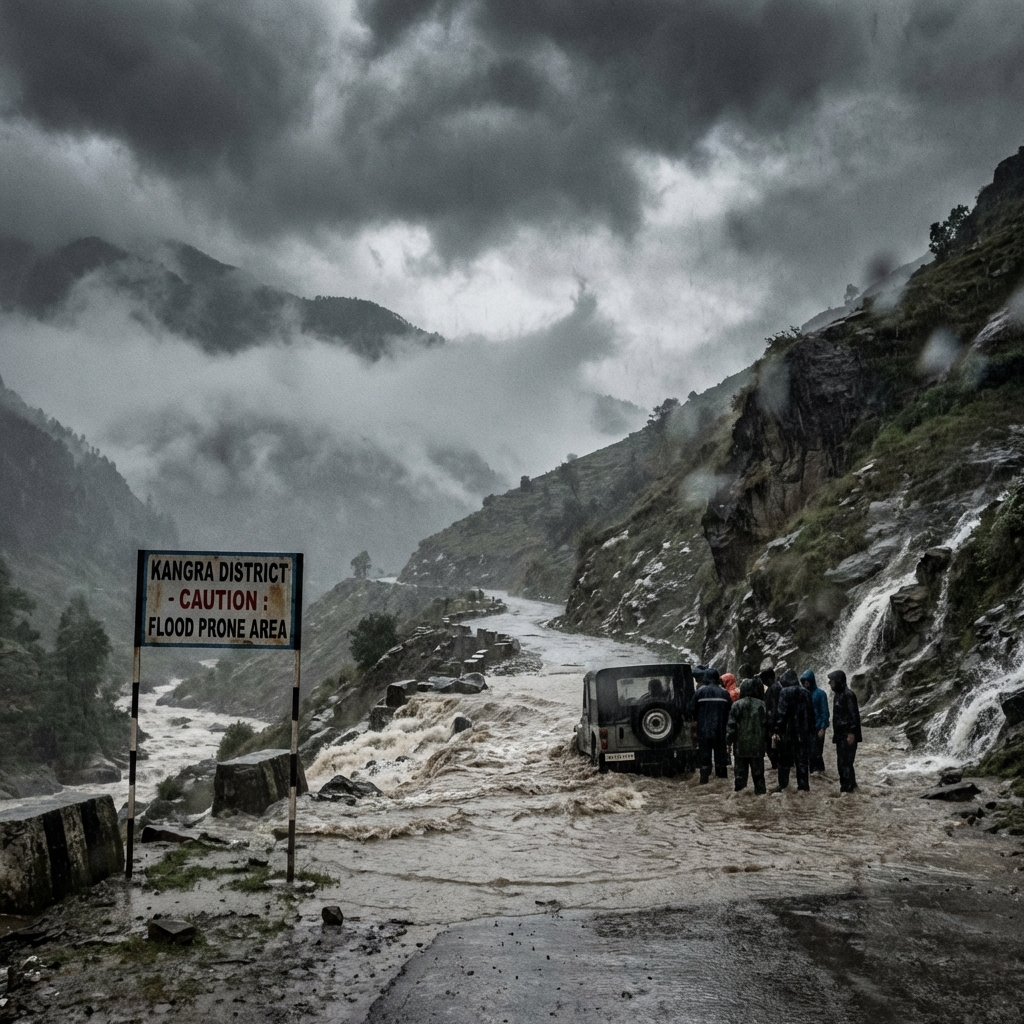 IMD Issues Red Alert for Kangra and Mandi; Heavy Rainfall Predicted